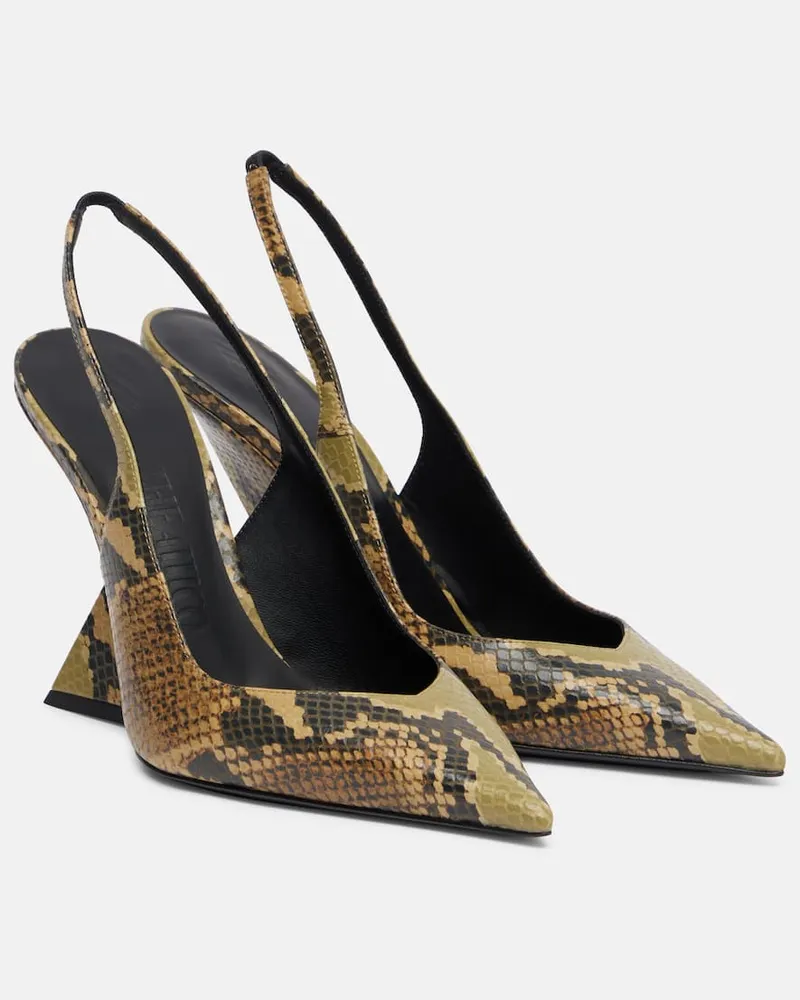ATTICO Slingback-Mules Cheope 105 aus Leder Grün