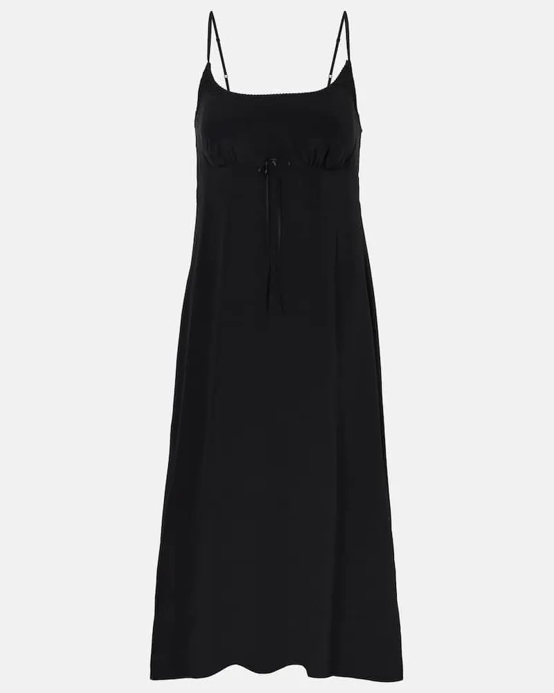 Simone Rocha Slipdress aus Crêpe de Chine Schwarz