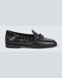 Rubinacci Loafers aus Leder Schwarz