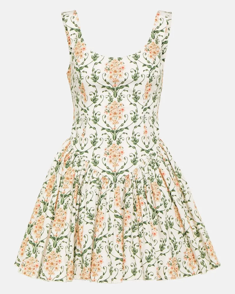 AGUA BENDITA Kleid Pluma aus Baumwolle Weiß