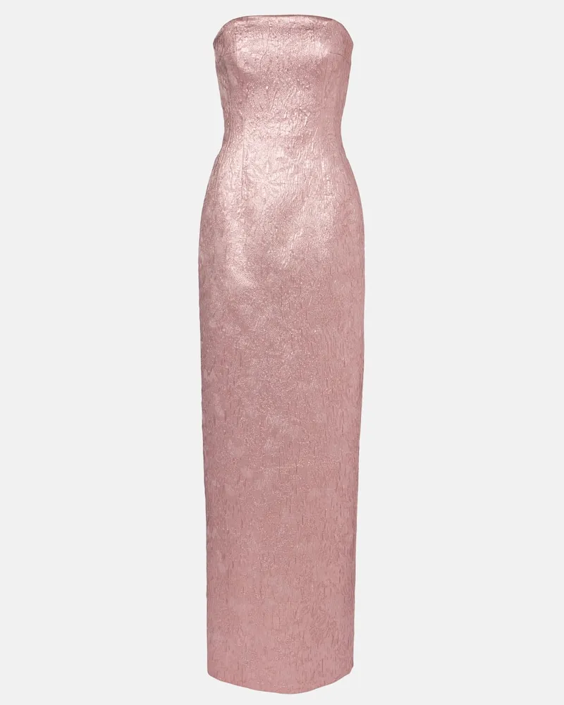 EMILIA WICKSTEAD Bustier-Robe Laelia aus Cloqué Rosa
