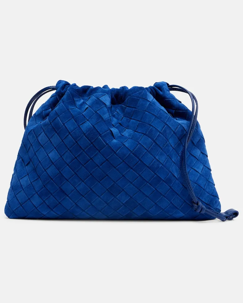 Bottega Veneta Etui Dustbag aus Veloursleder Blau