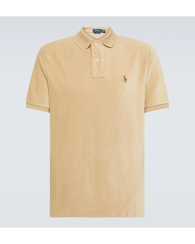 Ralph Lauren Polohemd aus Cord Beige