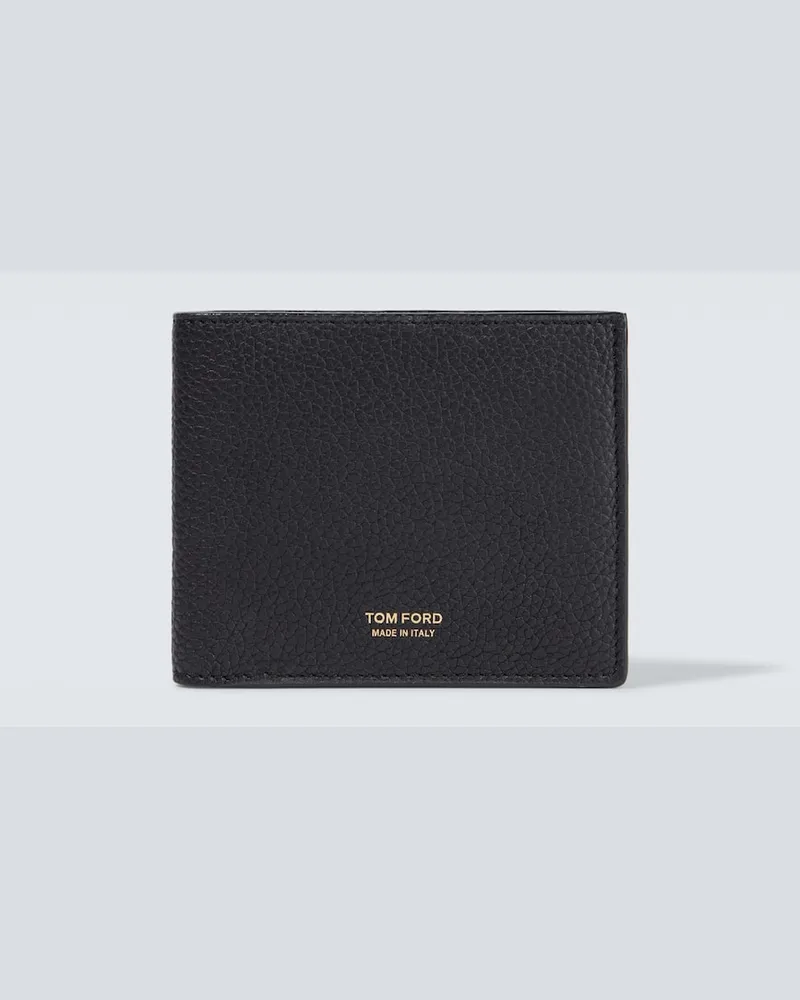 Tom Ford Portemonnaie T Line aus Leder Schwarz