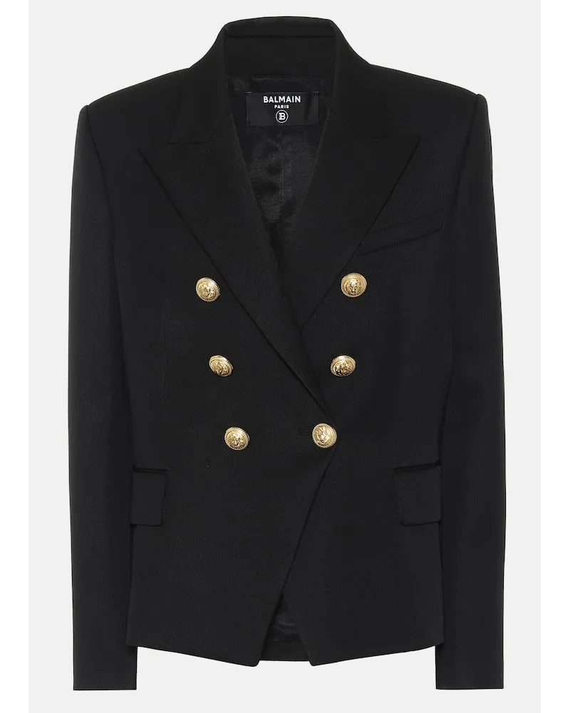 Balmain Blazer aus Wolle Schwarz