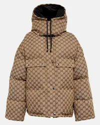 Gucci Daunenjacke GG aus Canvas Nude