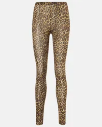 Isabel Marant Bedruckte Leggings Joshua aus Jersey Schwarz