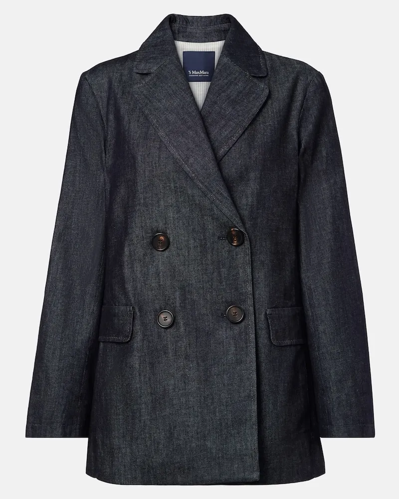 Max Mara Jacke Sara aus Denim Blau