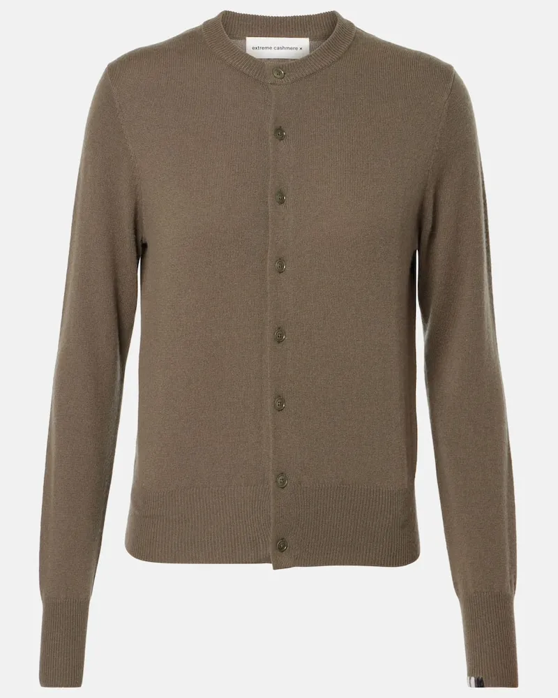 extreme cashmere Cardigan N°300 Little 2 aus Kaschmir Grün
