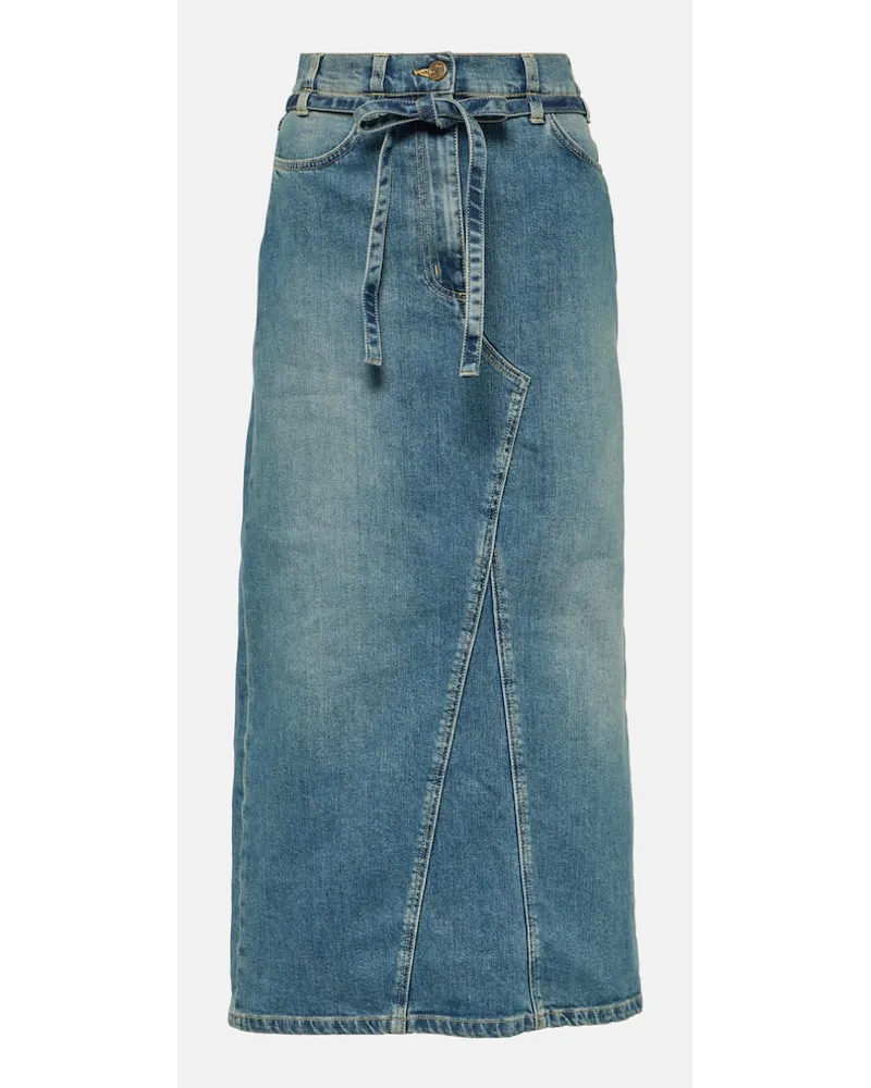 Altuzarra High-Rise-Jeansrock Blau