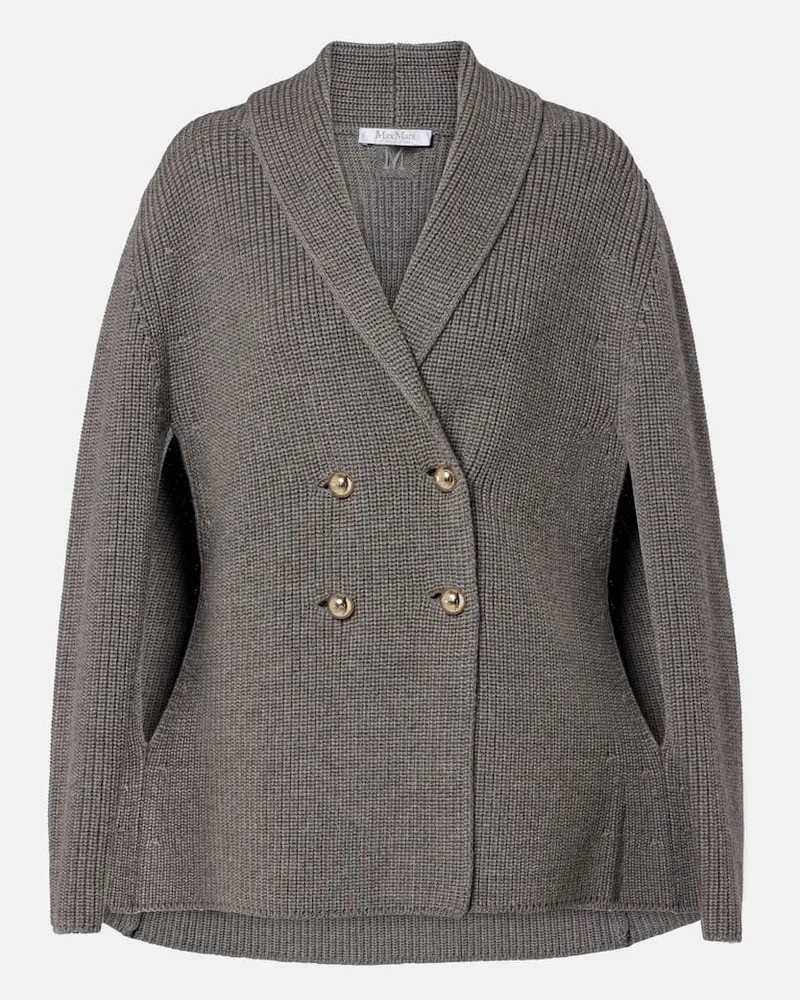 Max Mara Cape Agenzia aus Schurwolle Grau