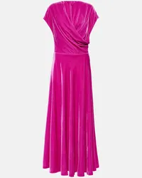 COSTARELLOS Maxikleid Lapis aus Samt Pink