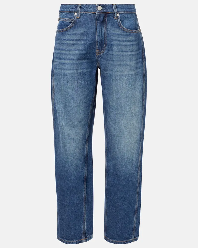 Adriano Goldschmied High-Rise Cropped Wide-Leg Jeans Le Mans Blau