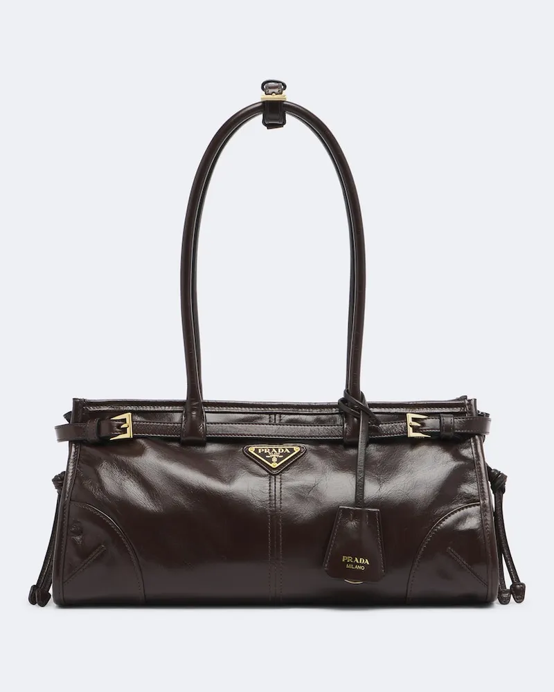 Prada Schultertasche Prada Bonnie aus Leder Braun