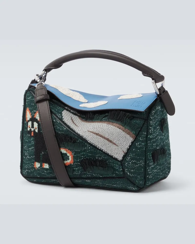 Loewe X Louis Wain Tote Bag Futurist Cat Puzzle Multicolor