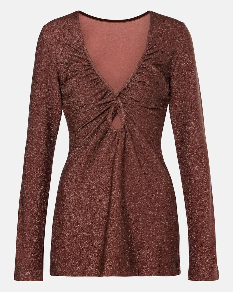 Johanna Ortiz Top aus Lamé Metallic