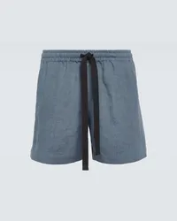 COMMAS Shorts Lounge aus Leinen Blau