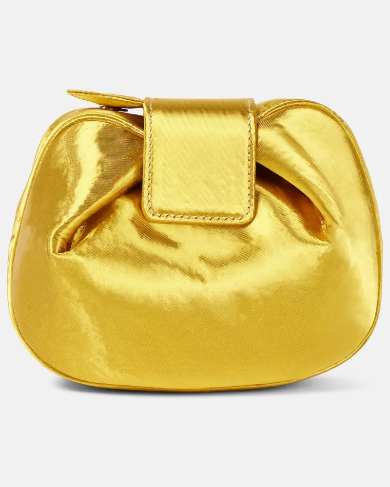 Gabriela Hearst Clutch Soft Demi aus Satin Gold