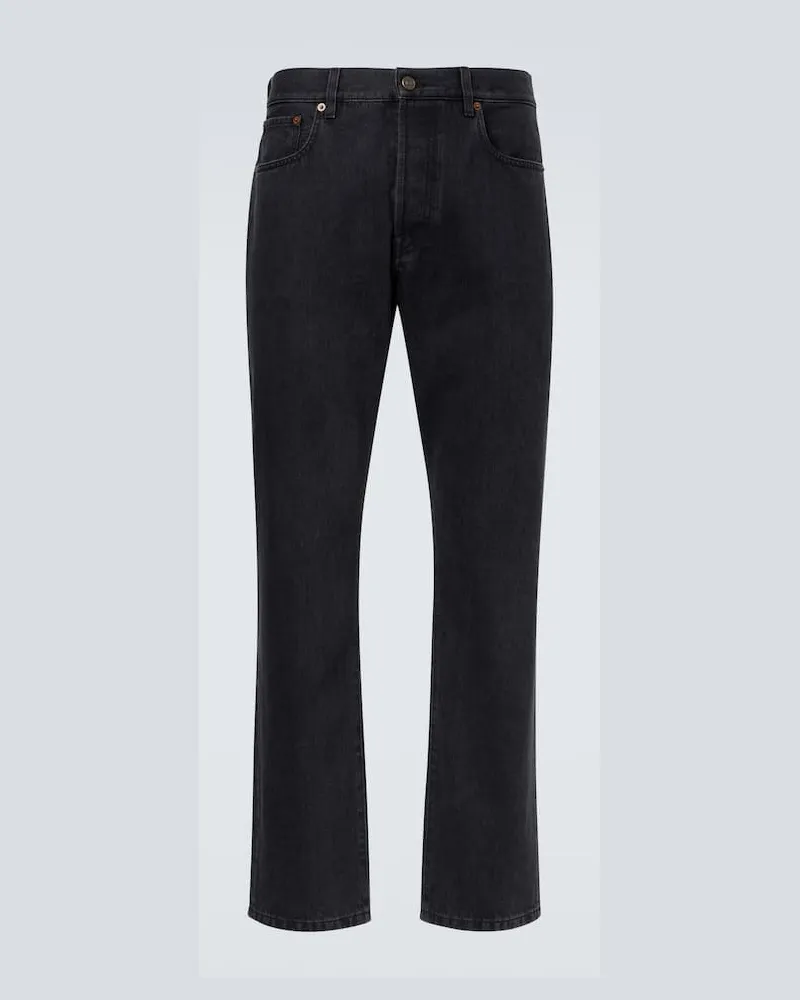 Valentino Garavani Mid-Rise Straight Jeans Schwarz