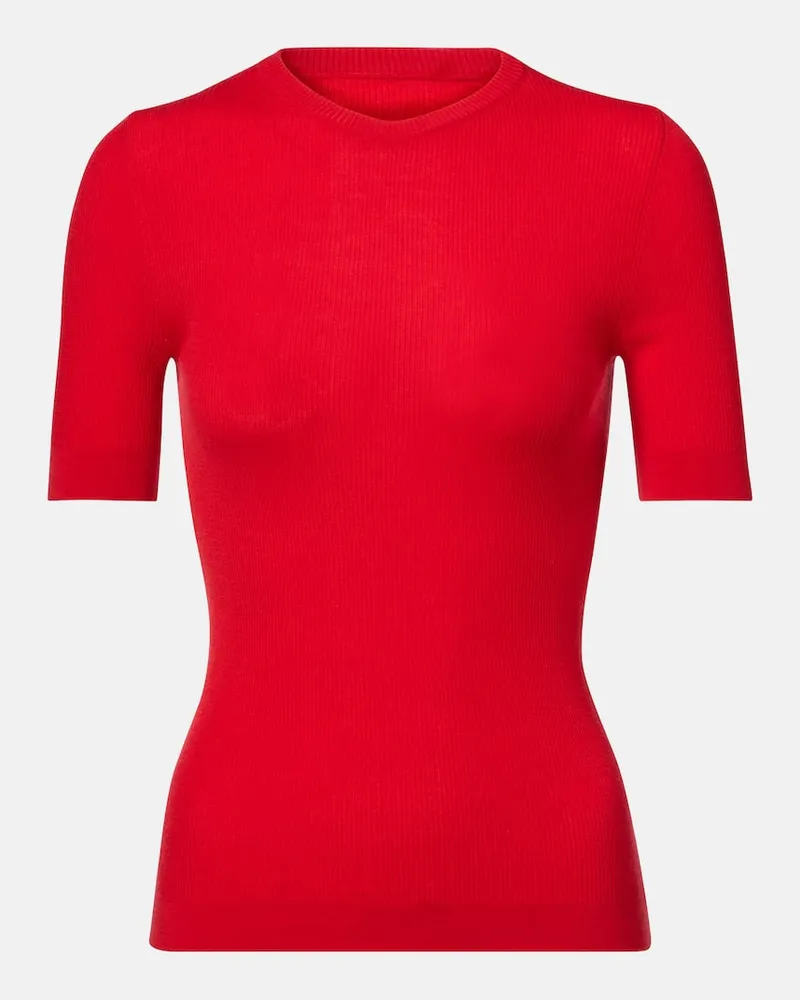 KHAITE Top Celina aus einem Wollgemisch Rot
