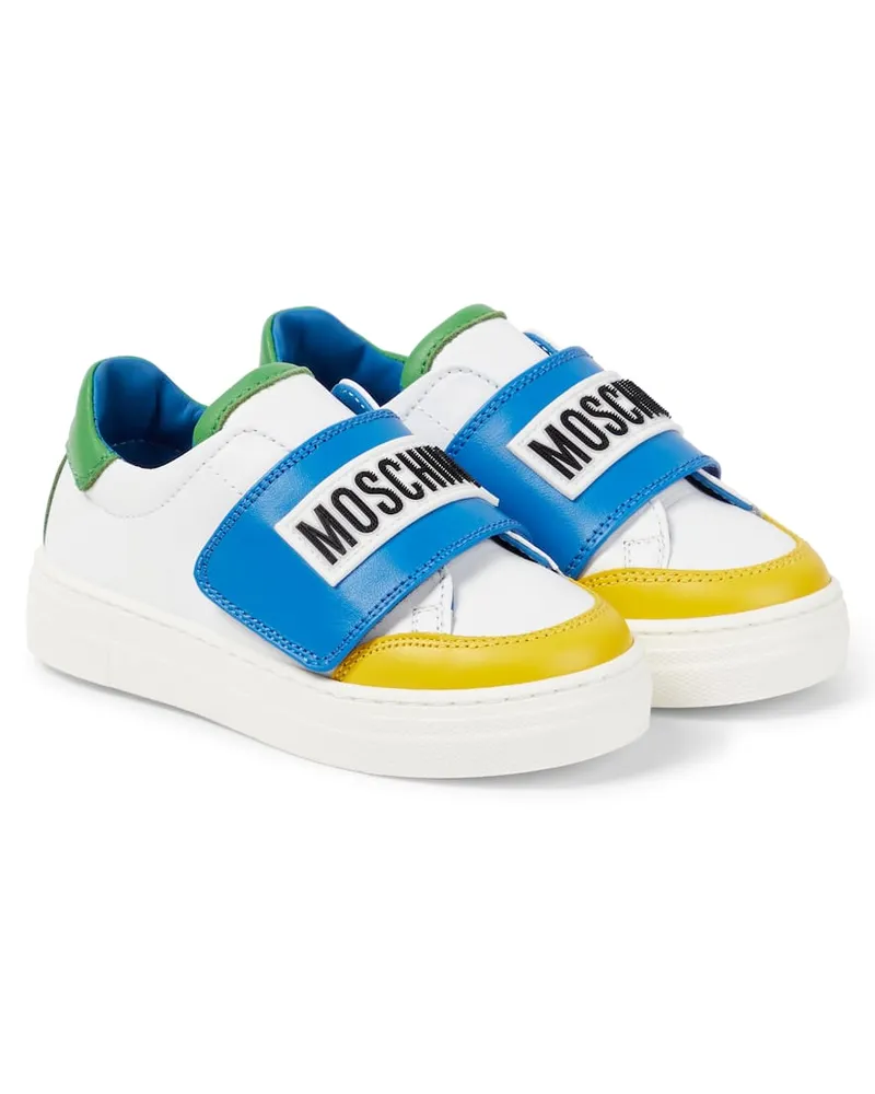 Moschino Sneakers aus Leder Weiß