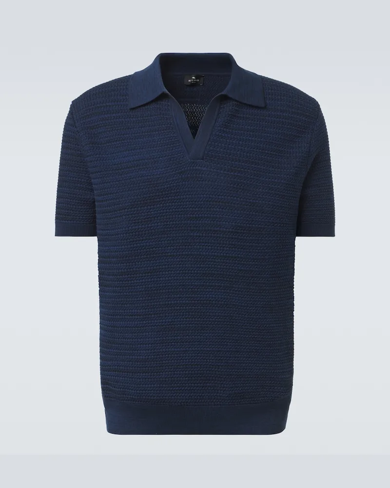 Etro Polopullover aus Baumwolle Blau