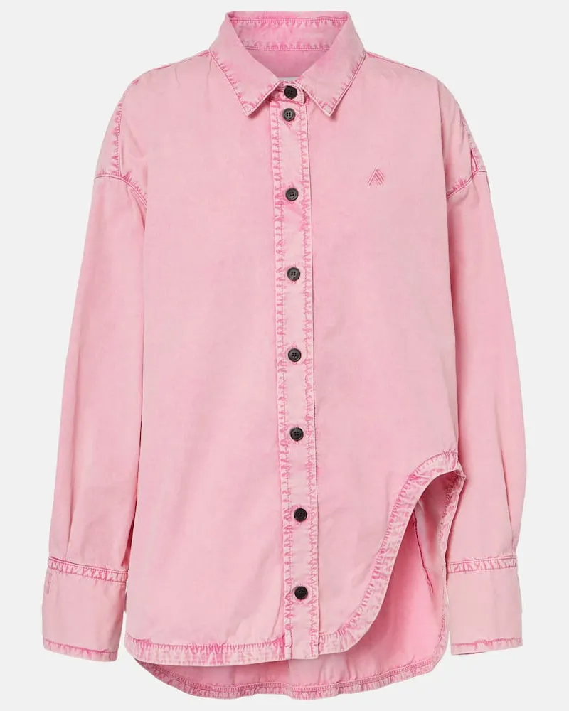 ATTICO Hemdjacke Diana aus Baumwolle Pink