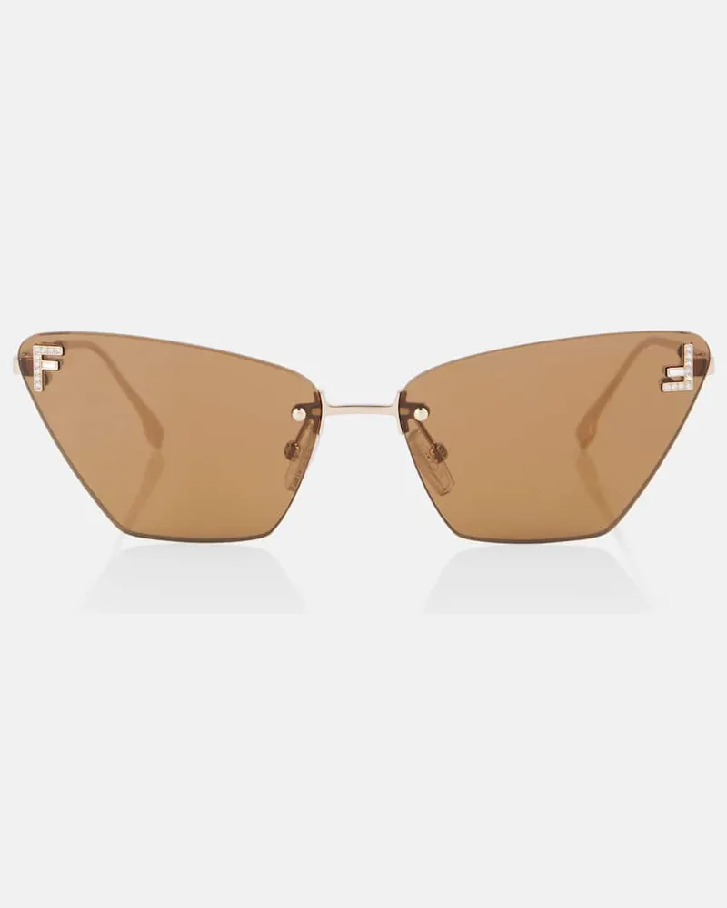 Fendi Cat-Eye-Sonnenbrille Braun