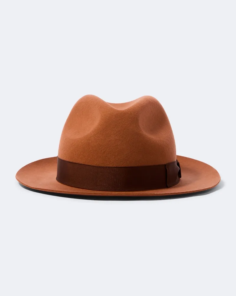 Borsalino Fedora-Hut Rupert aus Wollfilz Braun