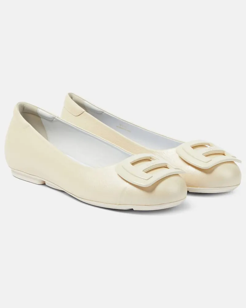 Hogan Ballerinas H661 aus Leder Weiß