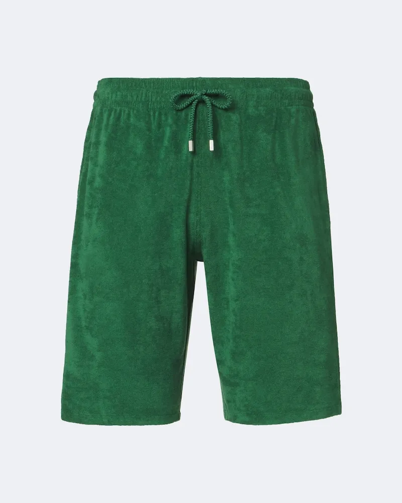 Vilebrequin Shorts Brazil aus Frottee Grün