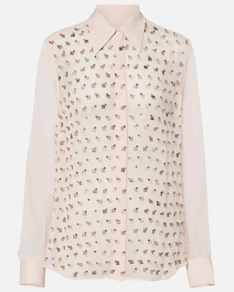 Dries van Noten Hemd mit Kristallen Pink