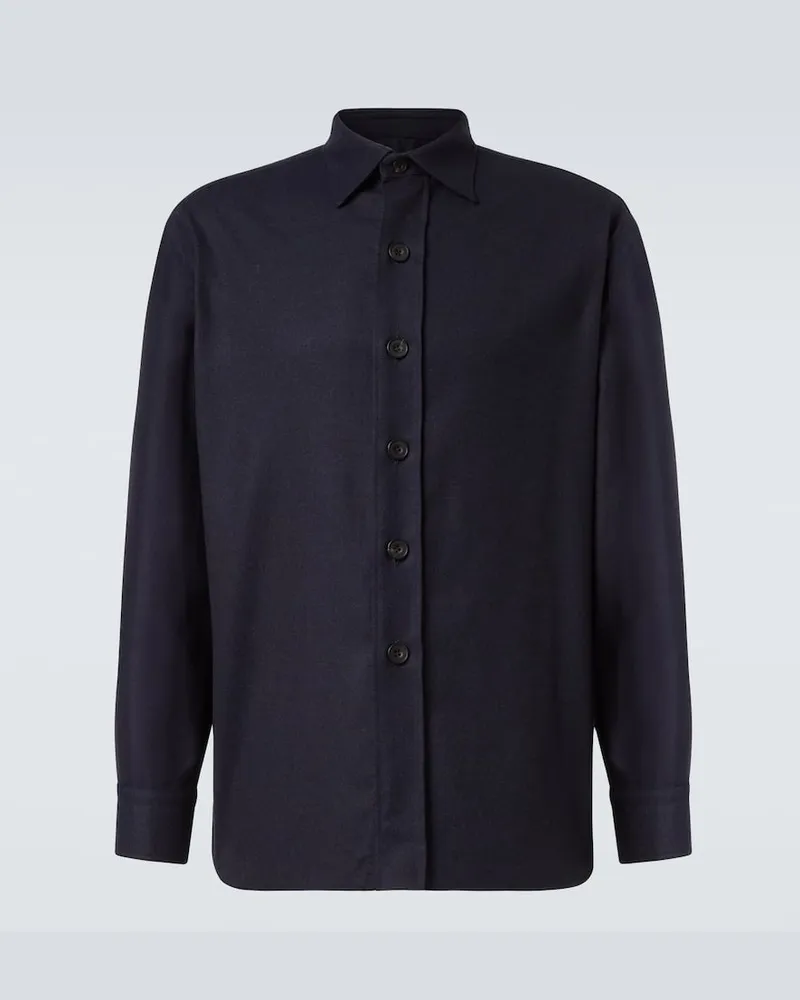 Rubinacci Jacke aus Wolle Blau