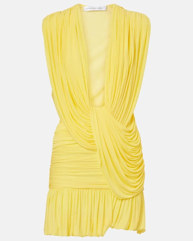 Christopher Esber Minikleid aus Jersey Gelb