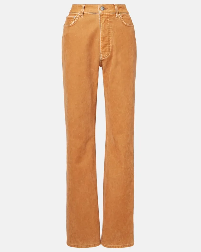 Paco Rabanne High-Rise Straight Jeans Orange