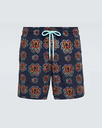 Vilebrequin Bedruckte Badeshorts Mistral Blau