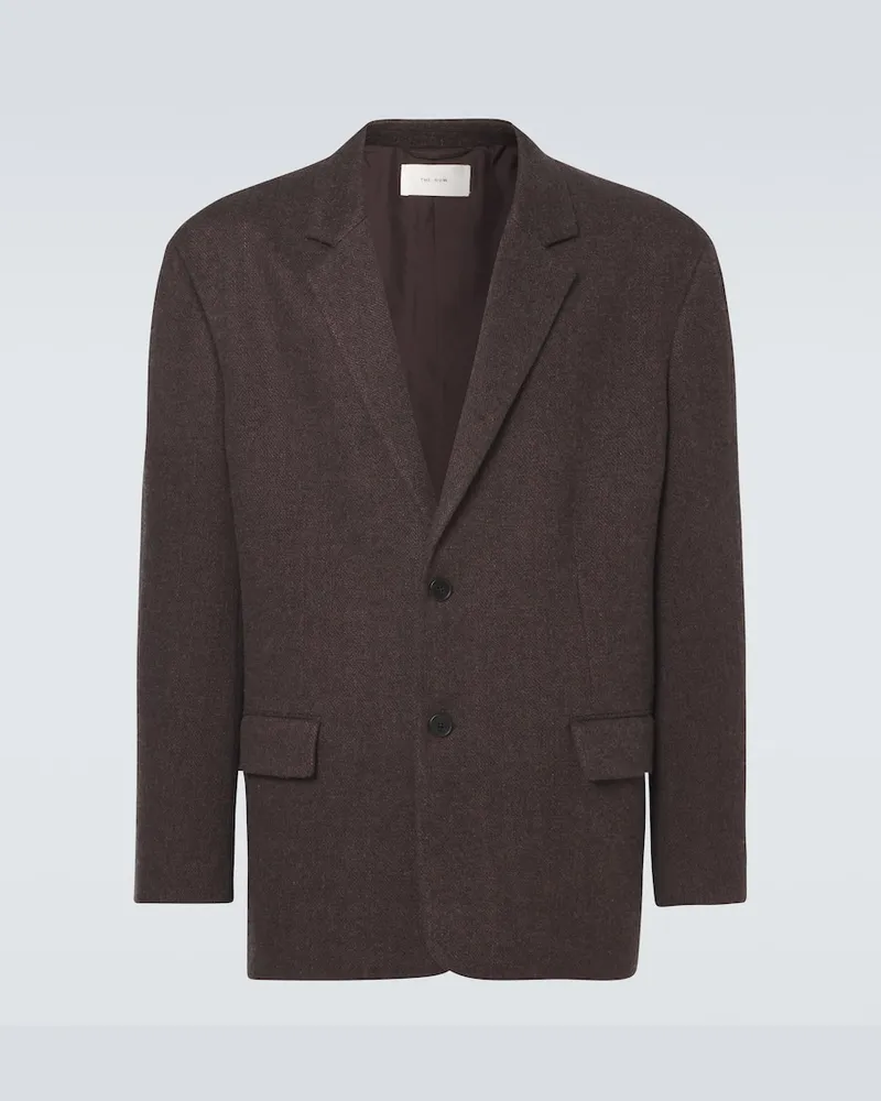 The Row Blazer Eligio aus Leinen und Wolle Braun