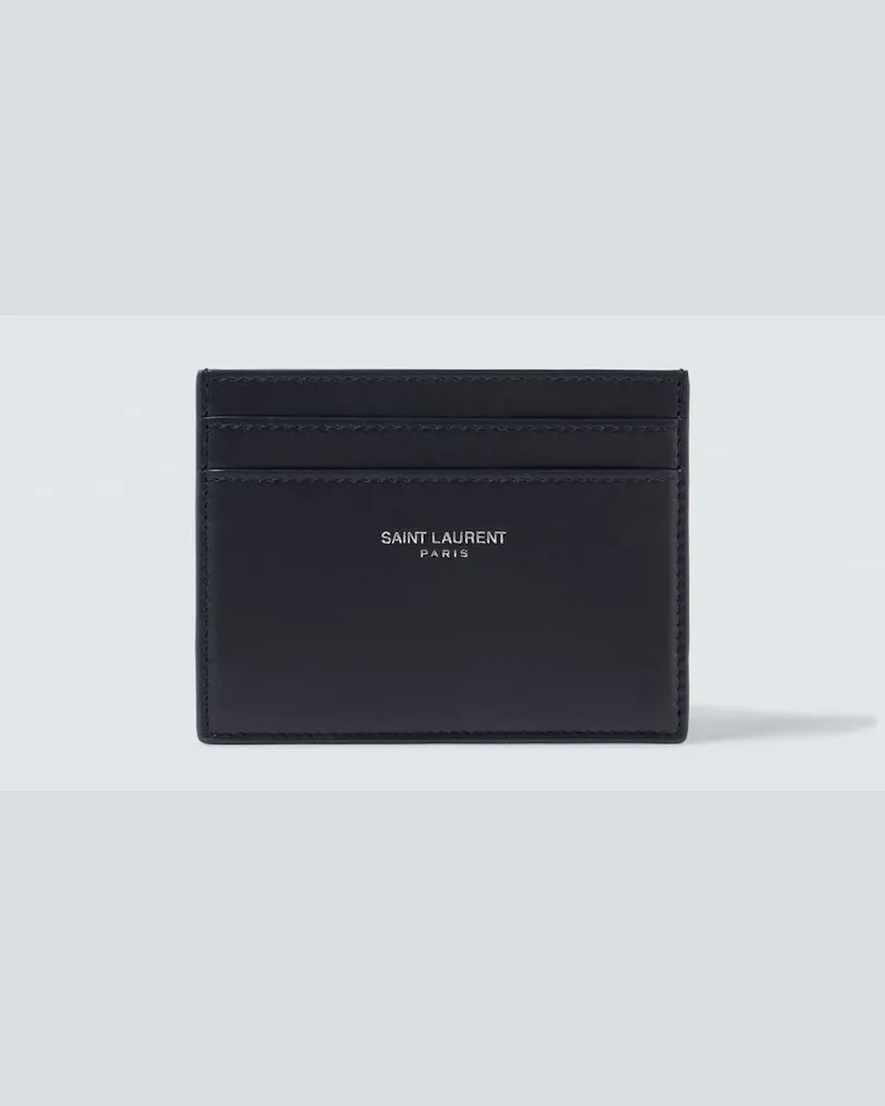 Saint Laurent Kartenetui aus Leder Blau