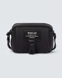 Moncler Messenger Bag Nakoa mit Leder Schwarz