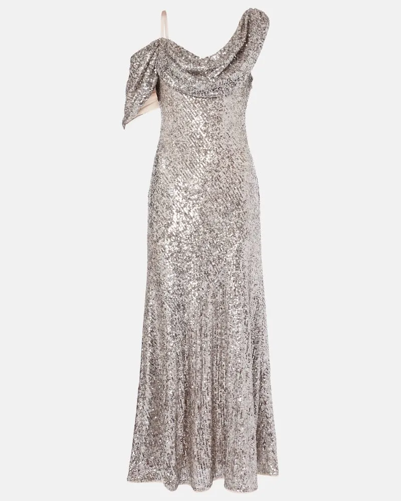 Diane von Furstenberg Maxikleid Joaquin mit Pailletten Beige