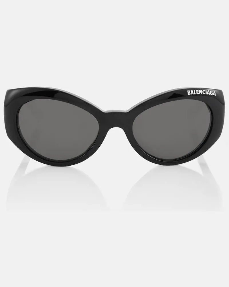 Balenciaga Ovale Sonnenbrille Classic Schwarz
