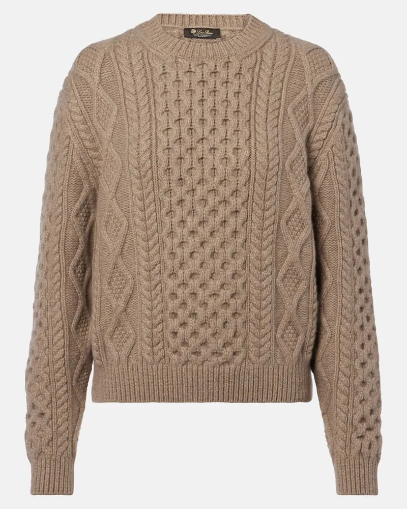 Loro Piana Hose Eyre aus Kaschmir Beige