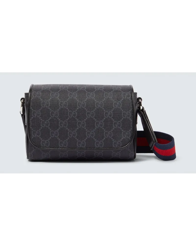 Gucci Messenger Bag GG Super Mini aus Lederimitat Schwarz