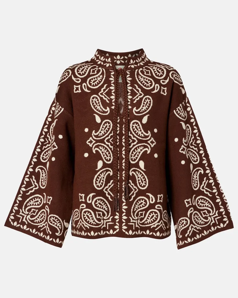 FARM Rio Top mit Paisley-Muster Braun