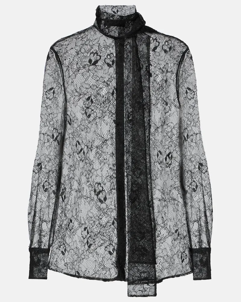 Valentino Garavani Bluse aus Spitze Schwarz
