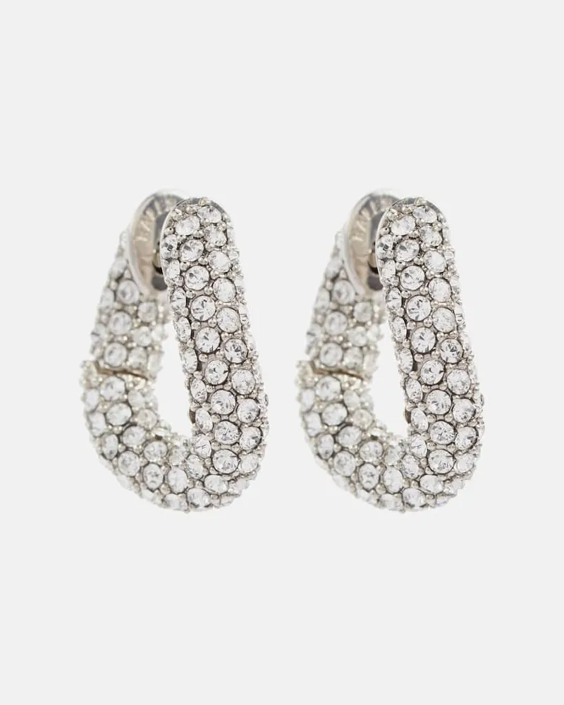 Balenciaga Ohrringe mit Kristallen Silber