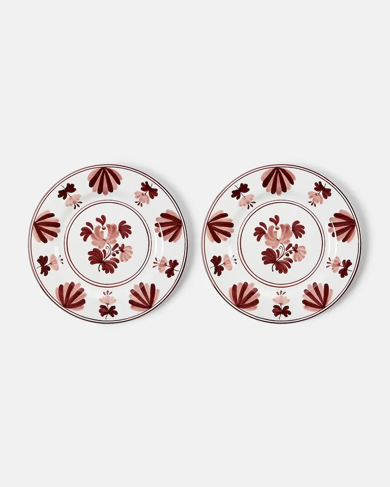 CABANA Set Blossom aus zwei Speisetellern Braun