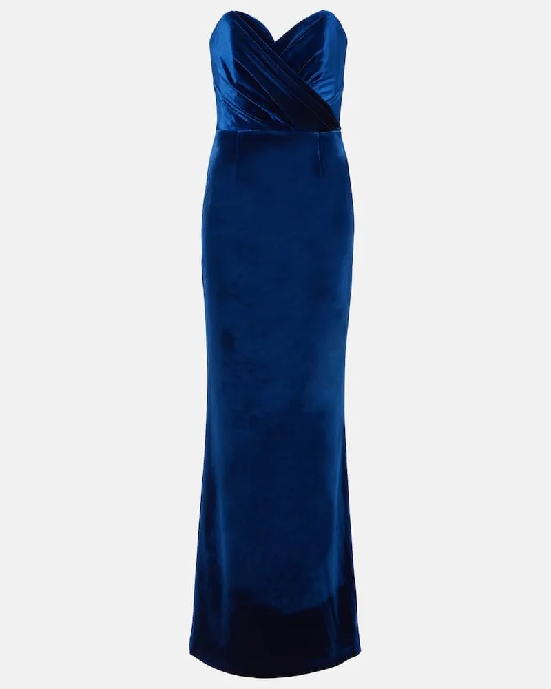 Rebecca Vallance Robe Vivicia aus Samt Blau