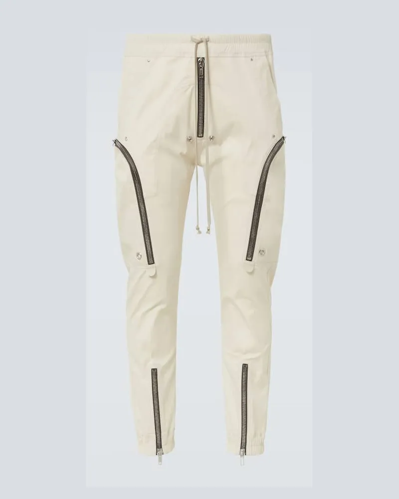 Rick Owens Cargohose Bauhaus aus Popeline Weiß
