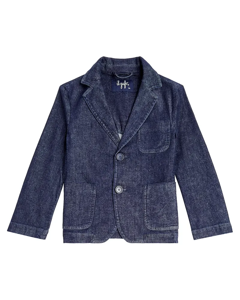 Il Gufo Blazer aus Denim Blau